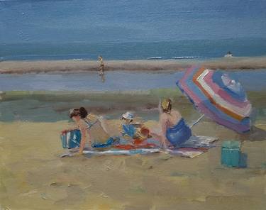 Original Impressionism Beach Paintings by Monique Robben