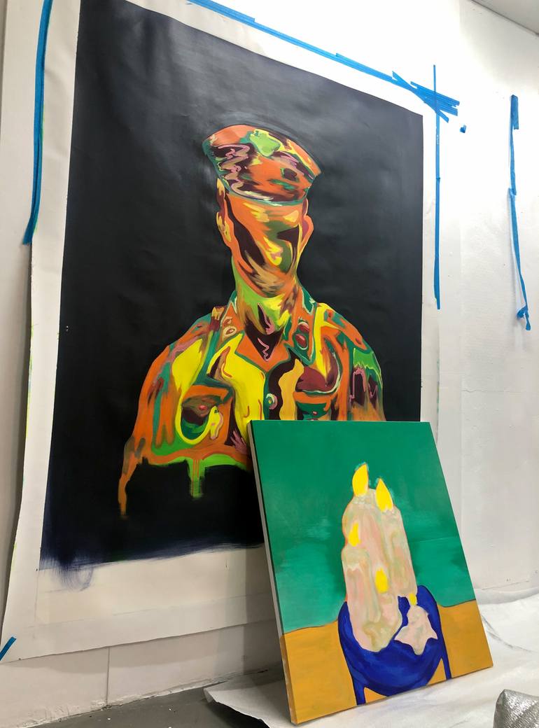 Original Expressionism Men Painting by Eugene Leem