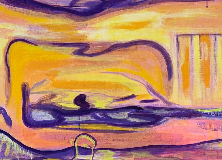 Original Abstract Expressionism Fantasy Painting by Eugene Leem