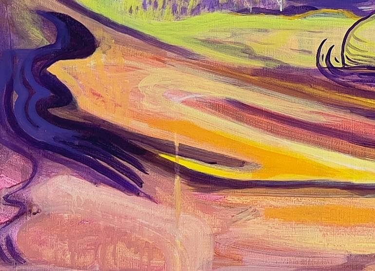 Original Abstract Expressionism Fantasy Painting by Eugene Leem