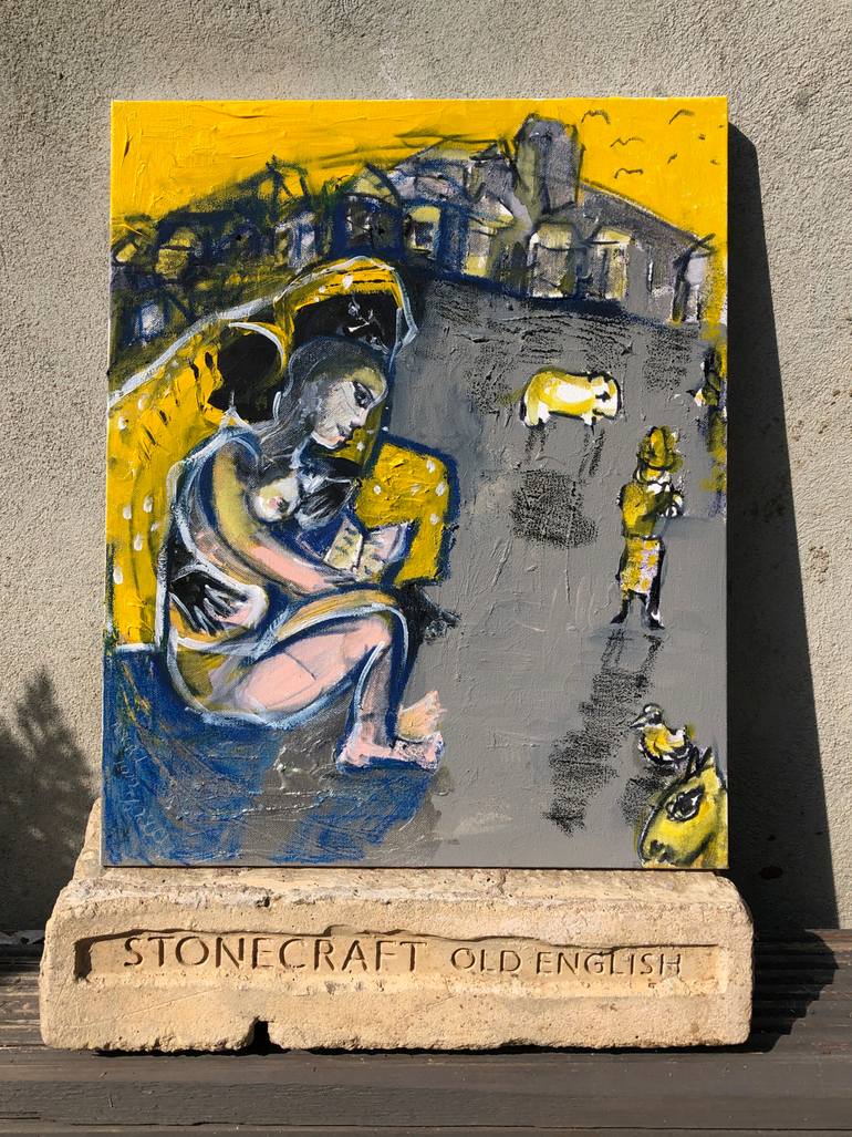 Original Figurative Love Painting by Zofia Wyszomirska-Noga