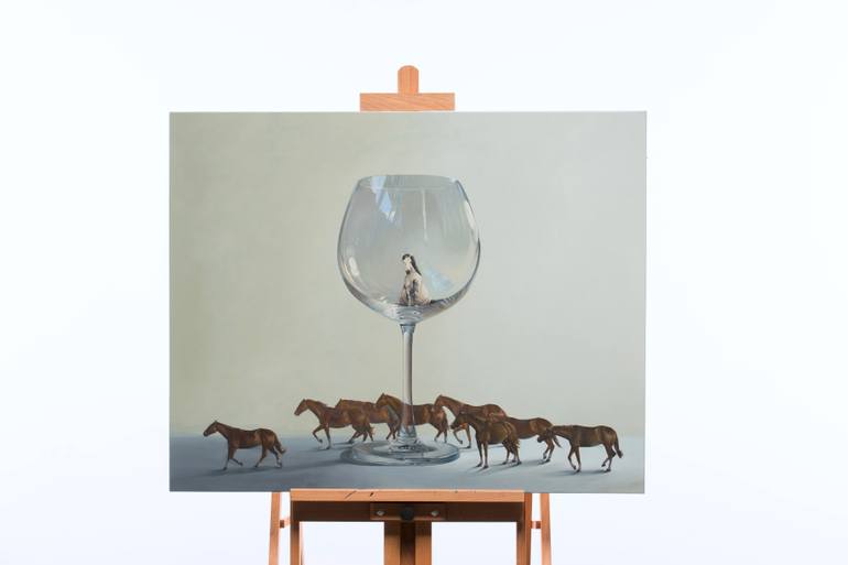 Original Surrealism Fantasy Painting by Nastya Parfilo