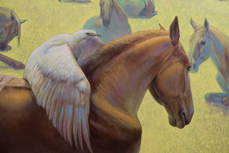 Original Surrealism Fantasy Painting by Nastya Parfilo