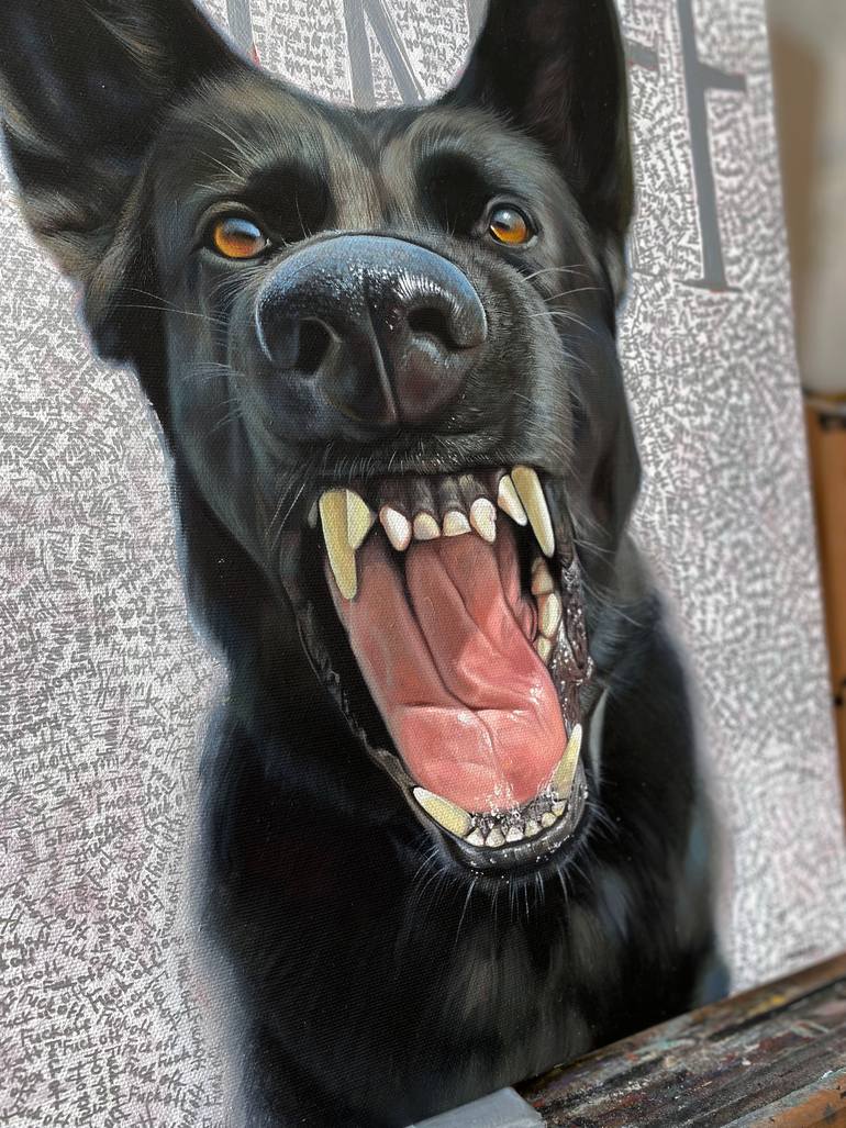 Original Realism Dogs Painting by Nastya Parfilo