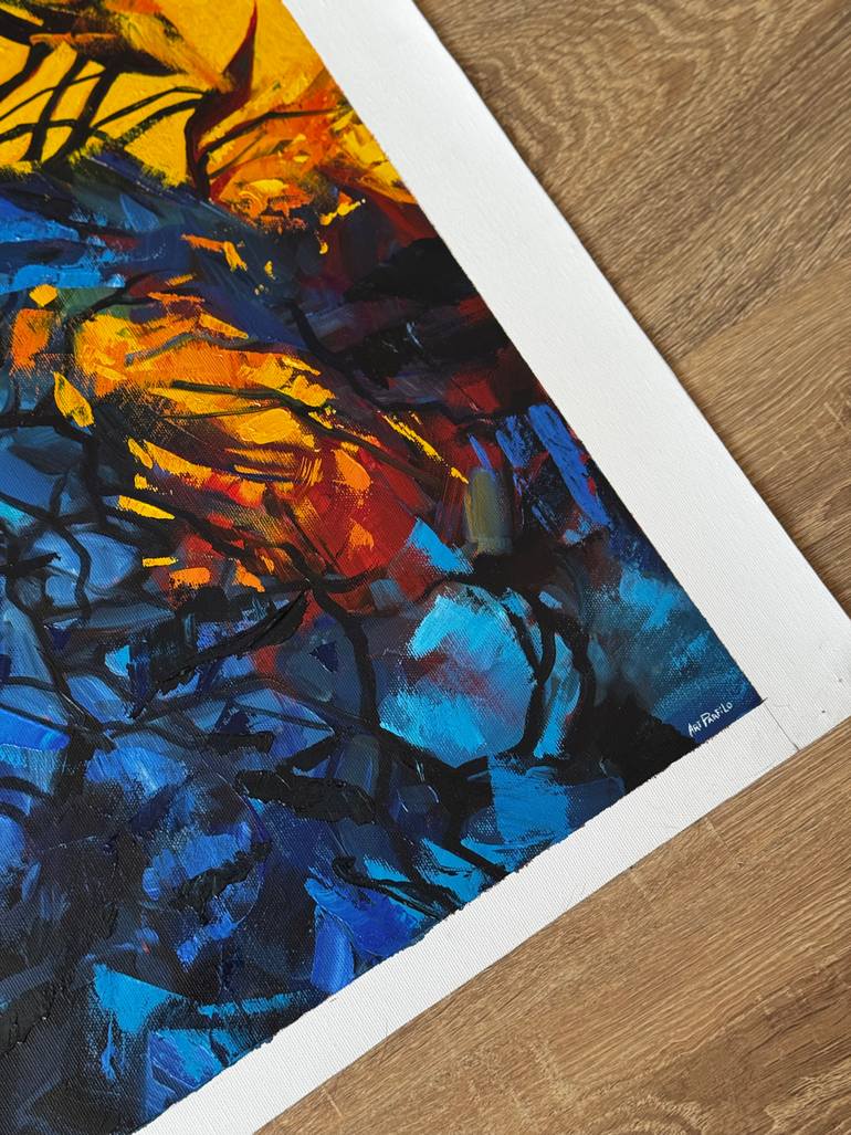 Original Romanticism Floral Painting by Nastya Parfilo