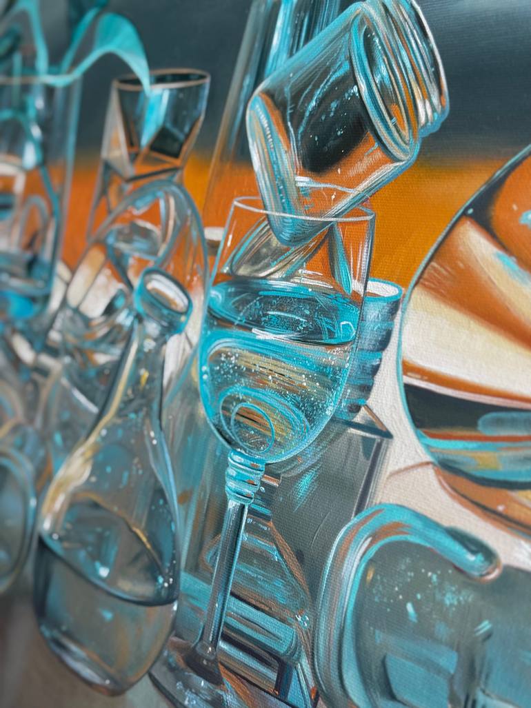 Original Photorealism Still Life Painting by Nastya Parfilo
