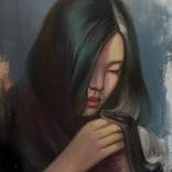 Woman with snake. Portrait by Nastya Parfilo