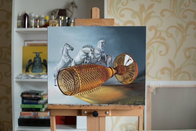 Original Impressionism Still Life Painting by Nastya Parfilo