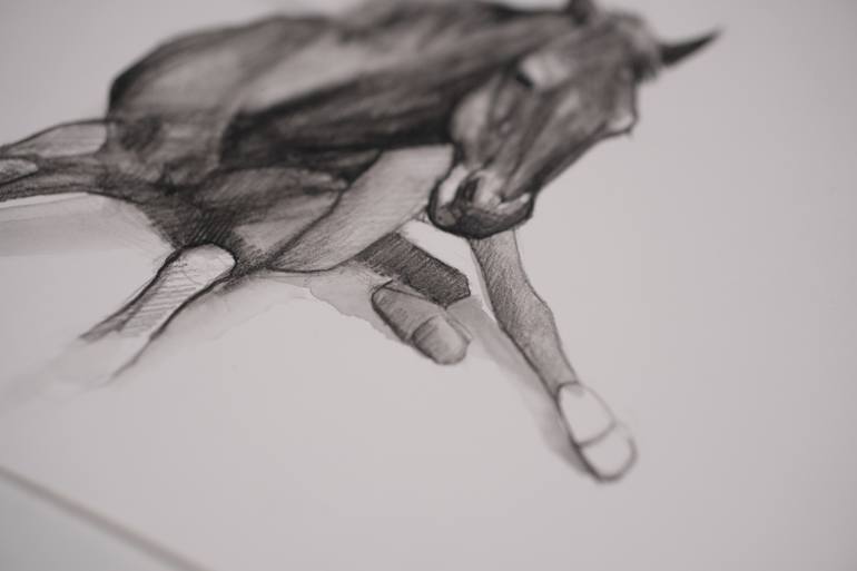 Original Realism Horse Drawing by Nastya Parfilo