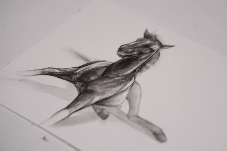 Original Realism Horse Drawing by Nastya Parfilo