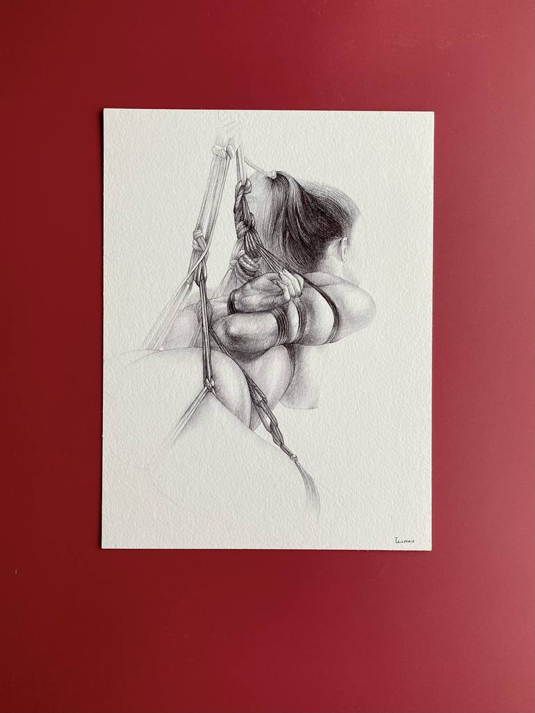 Original Realism Nude Drawing by Nastya Parfilo