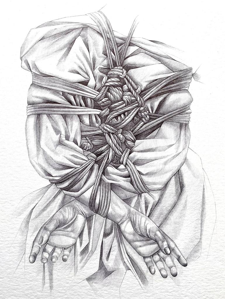 Rope Drawing by Nastya Parfilo