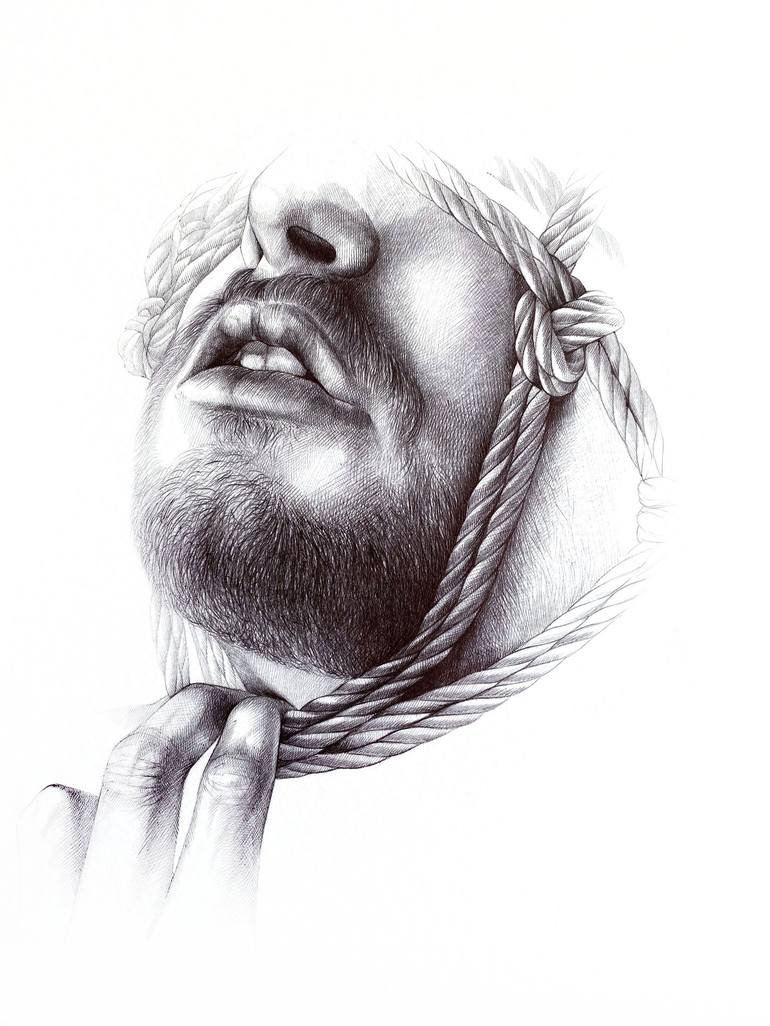 Original Realism Men Drawings by Nastya Parfilo