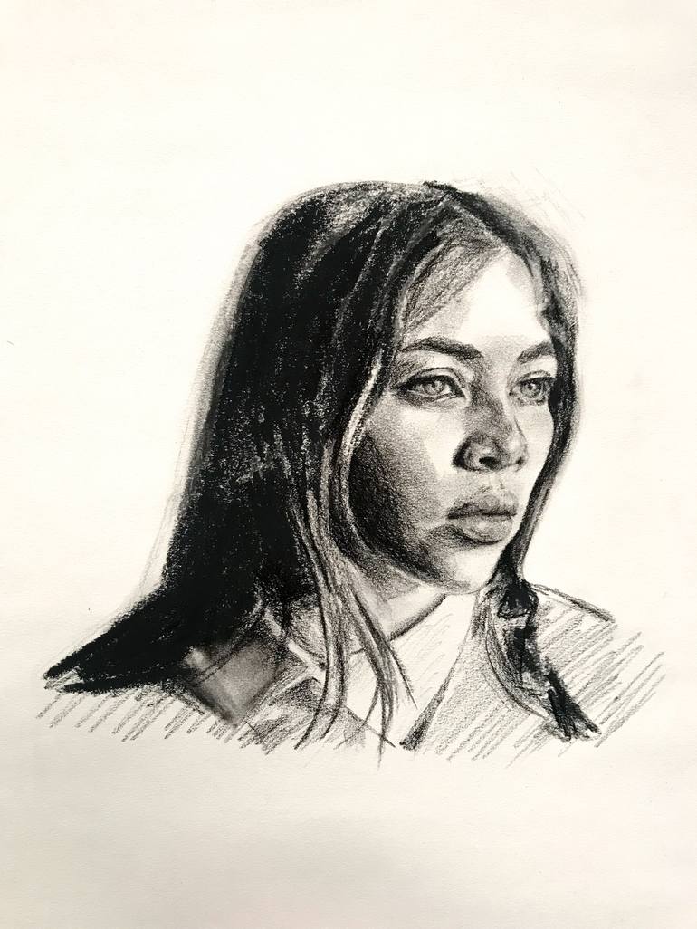 portrait of a girl Drawing by Brandon Lillibridge | Saatchi Art
