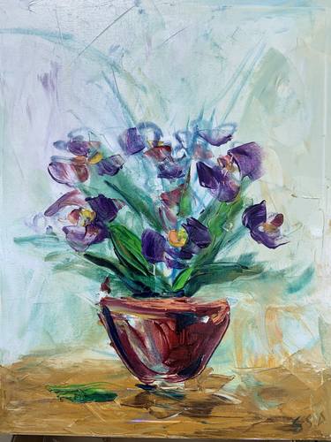 Print of Impressionism Floral Paintings by Stella Shube As