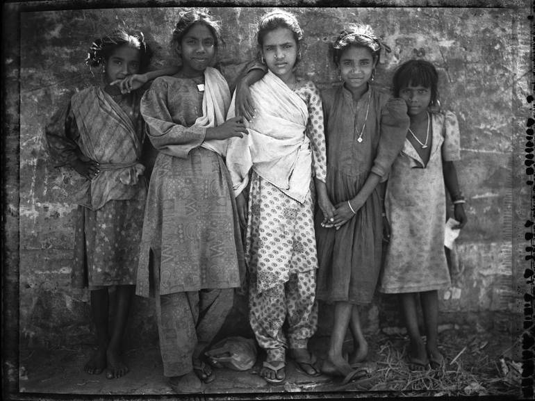 Five Standing Indian Children Photography by Carlo Bevilacqua | Saatchi Art