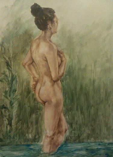 Original Figurative Nude Painting by Marlene M Van Tassell