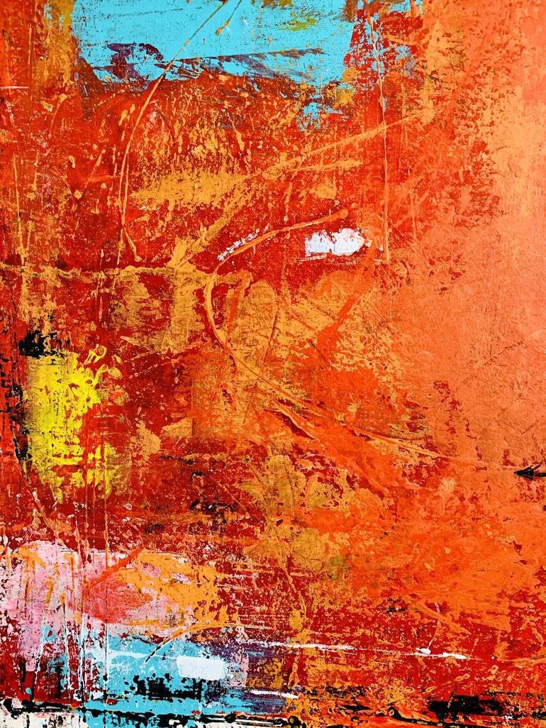 Original Abstract Expressionism Abstract Painting by Flavia Birsan