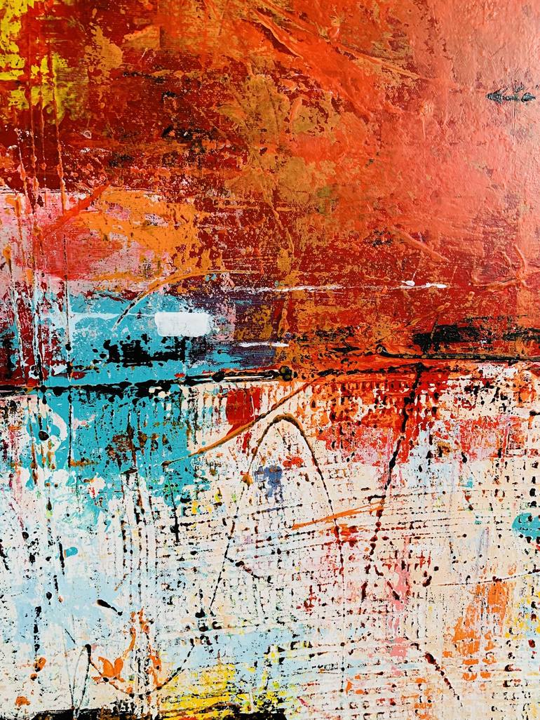 Original Abstract Expressionism Abstract Painting by Flavia Birsan