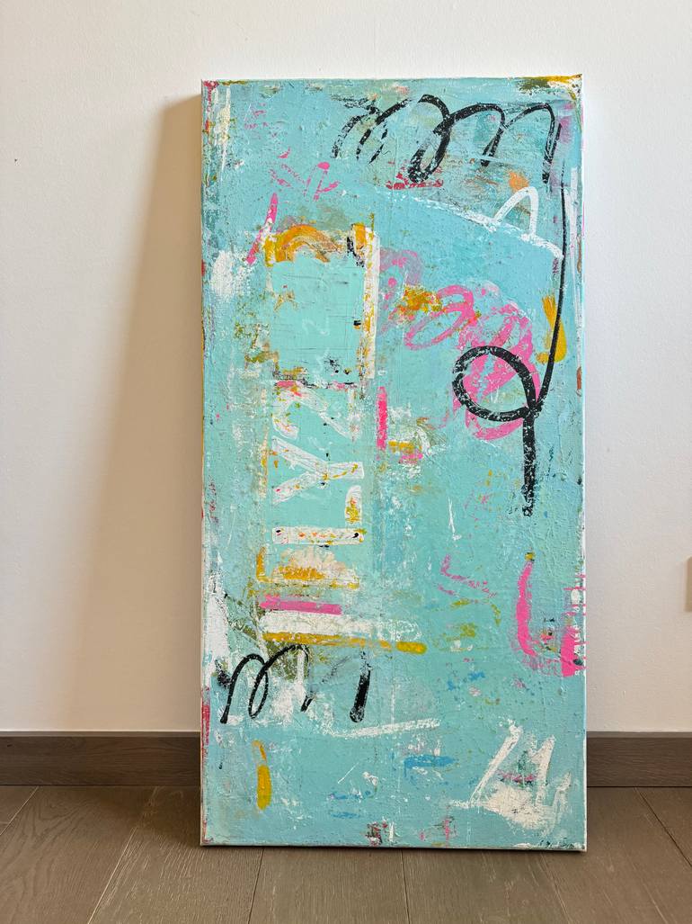Original Abstract Expressionism Abstract Painting by Flavia Birsan