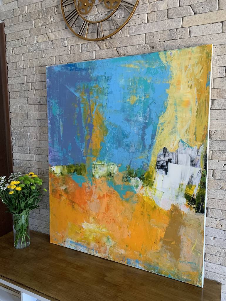 Original Abstract Expressionism Abstract Painting by Flavia Birsan