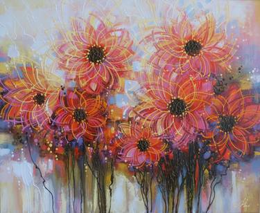 Original Expressionism Floral Painting by Yurii Shevchenko