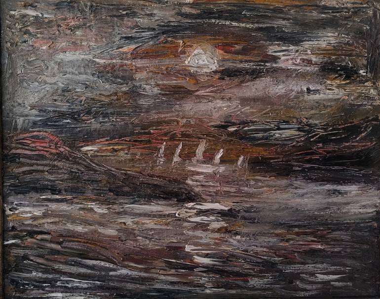 Original Abstract Expressionism Seascape Paintings by Ferran Gomila