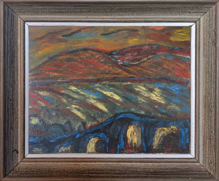 Original Abstract Expressionism Landscape Painting by Ferran Gomila