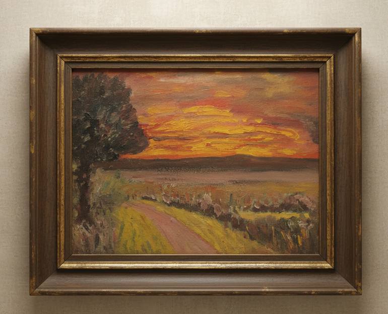 Original Expressionism Landscape Painting by Ferran Gomila