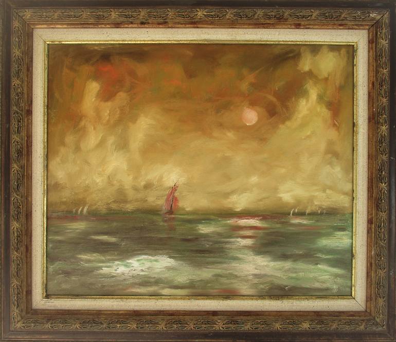 Original Impressionism Seascape Painting by Ferran Gomila