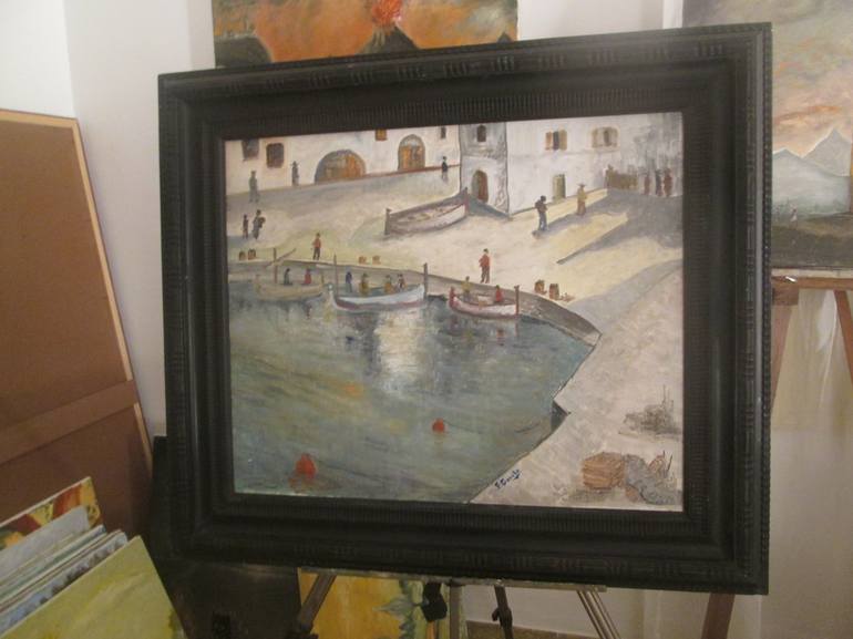 Original Impressionism Boat Painting by Ferran Gomila