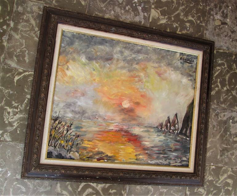 Original Impressionism Seascape Painting by Ferran Gomila