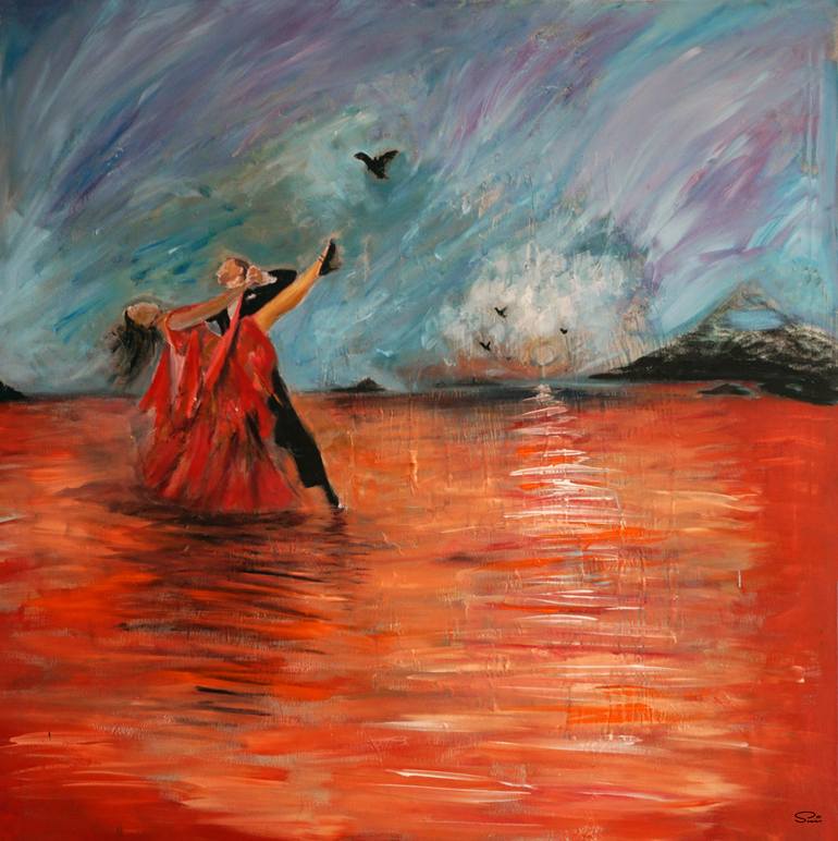 red sea painting