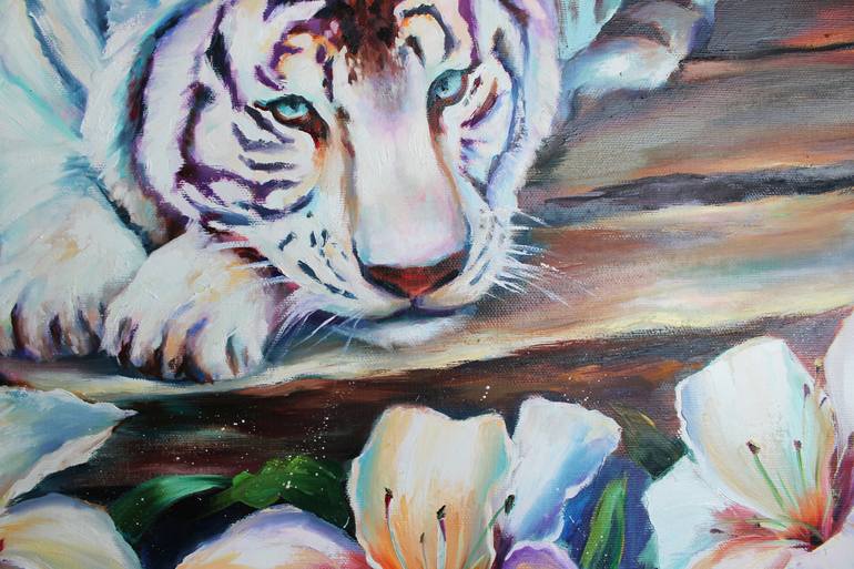 Original Expressionism Animal Painting by Marina Lesina