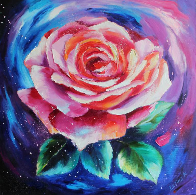 rose art painting