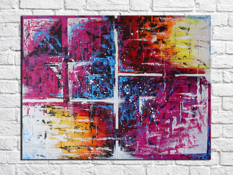 Original Abstract Expressionism Abstract Painting by Marina Lesina