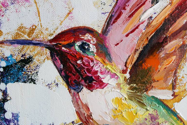 Original Abstract Animal Painting by Marina Lesina