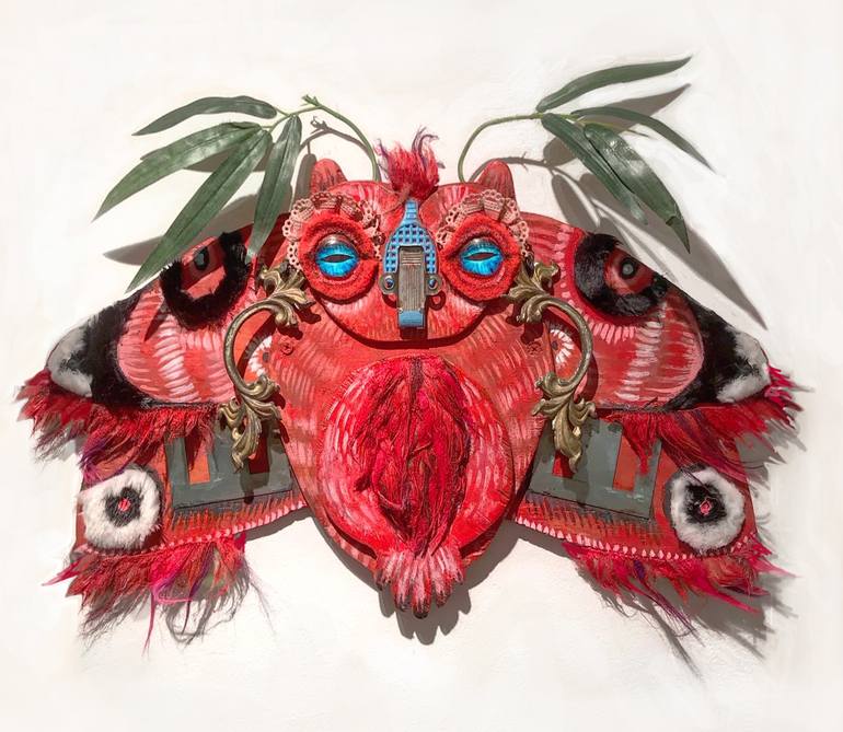 Red Moth Owl - Print