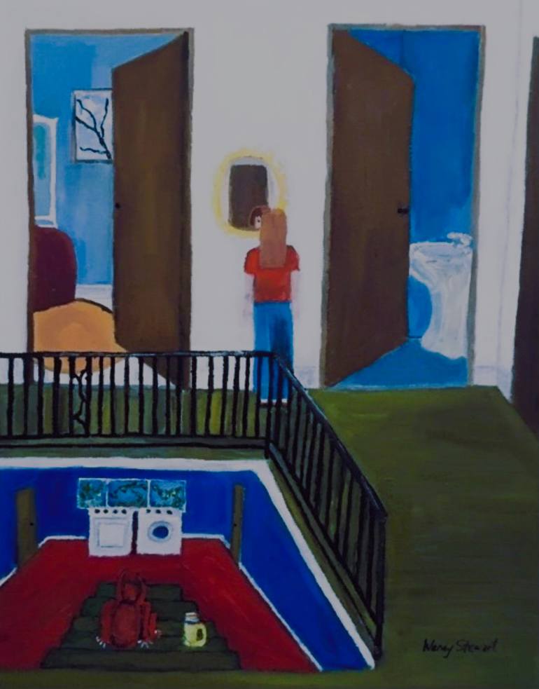 Original Fauvism Architecture Painting by Wendy Stewart Scribbled Apollo