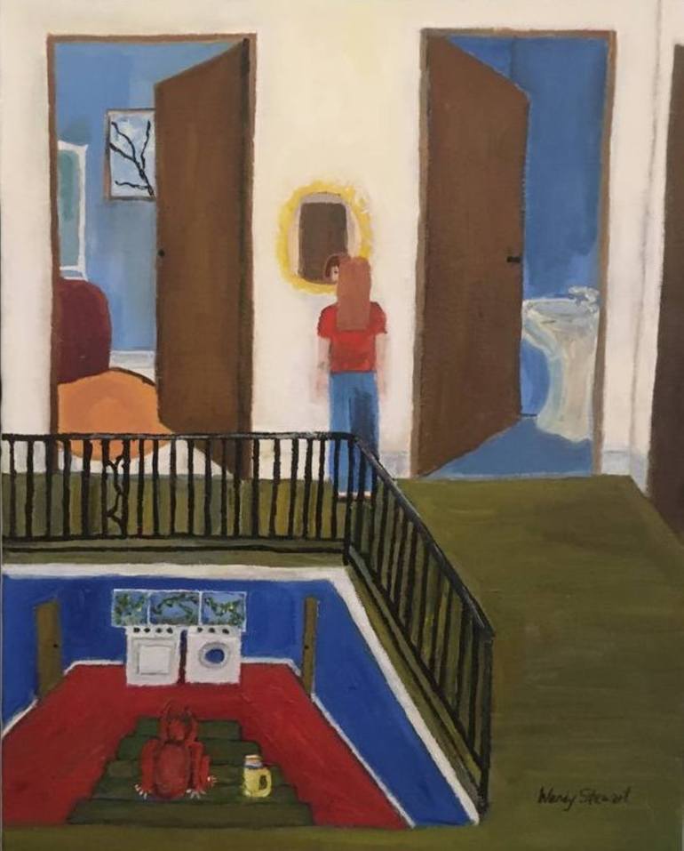 Original Fauvism Architecture Painting by Wendy Stewart Scribbled Apollo