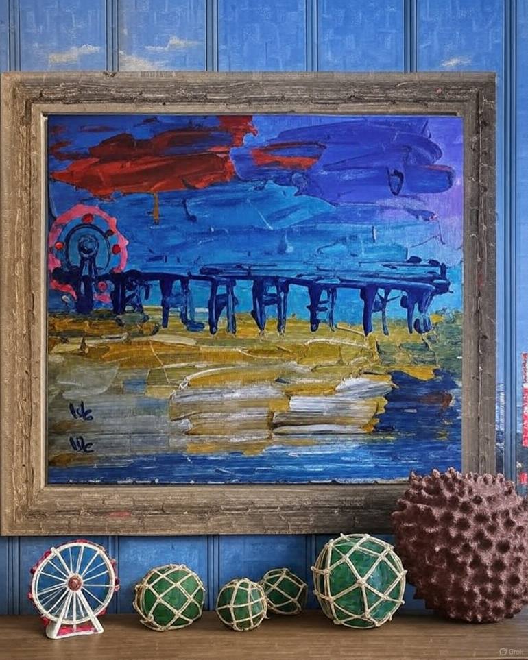 Original Abstract Expressionism Abstract Painting by Wendy Stewart Scribbled Apollo