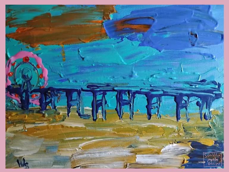 Original Abstract Expressionism Abstract Painting by Wendy Stewart Scribbled Apollo