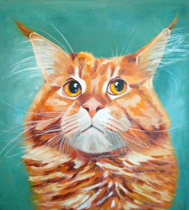 Original Fine Art Cats Paintings by Yulia Berseneva