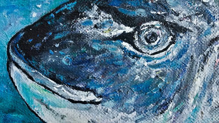 Original Symbolism Fish Painting by Dimka Wallhack