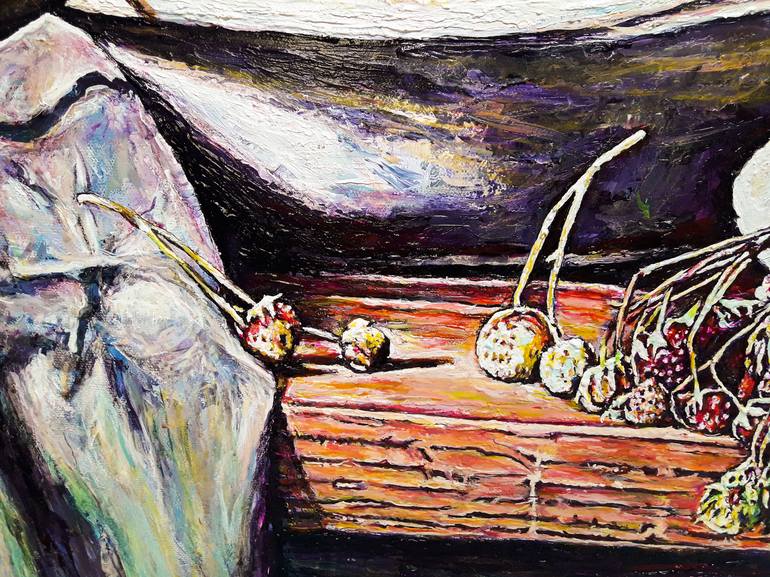 Original Expressionism Still Life Painting by Dimka Wallhack