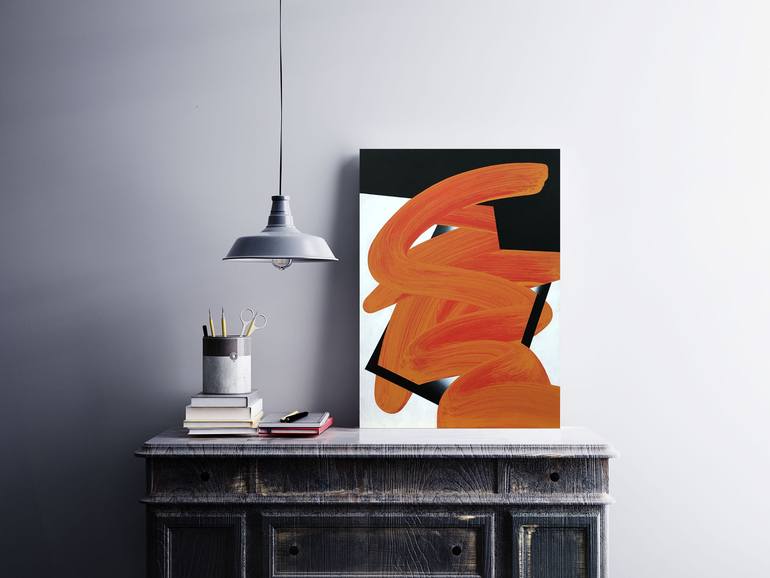 Original Abstract Expressionism Abstract Painting by Pydliak Volodymyr