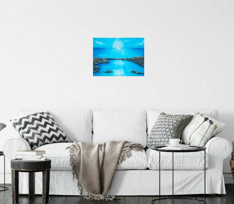 Original Impressionism Seascape Painting by Kerry Sandhu