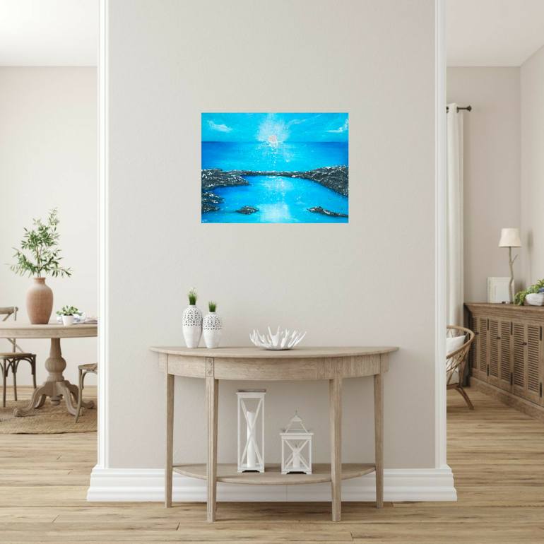 Original Impressionism Seascape Painting by Kerry Sandhu