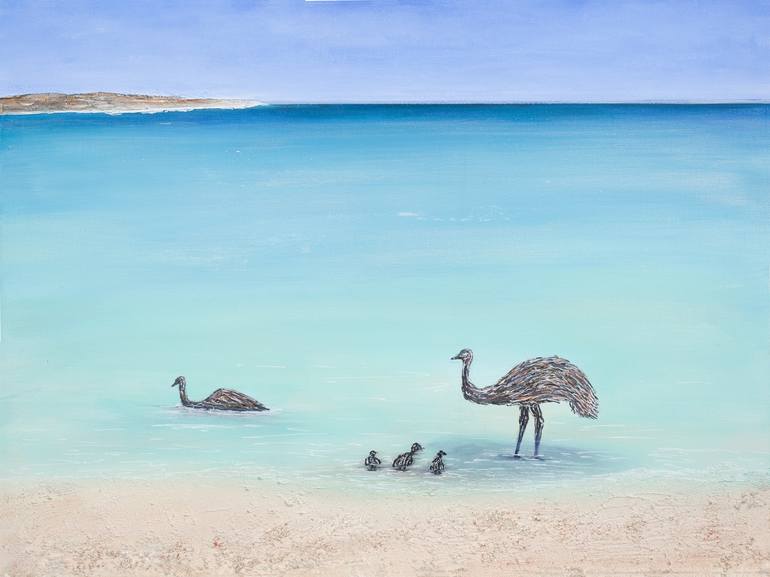 Print of Realism Beach Paintings by Kerry Sandhu