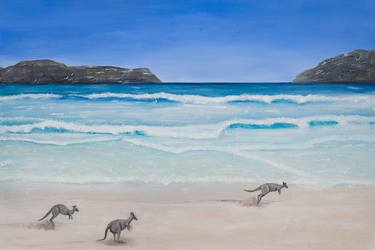 Print of Realism Beach Paintings by Kerry Sandhu